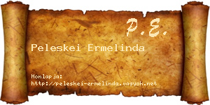 Peleskei Ermelinda névjegykártya